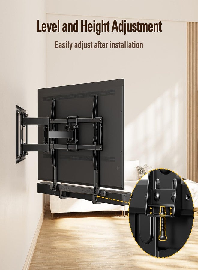 Mounting Dream Soundbar Mount, Heavy Duty Soundbar Wall Mount for Sound Bars with Holes/Without Holes Up to 26.5 LBS, Soundbar Bracket Height Adjust, No-Slip Base Holder Extends 3.44”-6.06”, MD5428 - Image 4