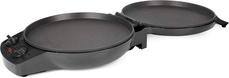 COURANT Pizza Maker, 12 Inch Pizza Cooker and Calzone Maker, with Timer &Temperatures control, 1440 Watts Pizza Oven convert to Electric indoor Grill, Black - Image 4