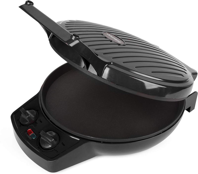 COURANT Pizza Maker, 12 Inch Pizza Cooker and Calzone Maker, with Timer &Temperatures control, 1440 Watts Pizza Oven convert to Electric indoor Grill, Black - Image 3