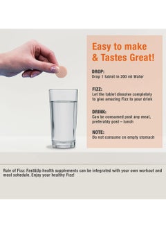 FAST&UP Vitamin C 1000mg + Zinc 10mg Orange Flavor Effervescent 20 Tablets  - Image 3
