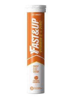 FAST&UP Vitamin C 1000mg + Zinc 10mg Orange Flavor Effervescent 20 Tablets  - Image 1