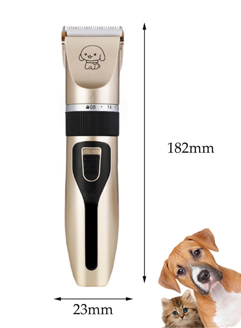 Dougez 12 Pcs Dog Grooming Kit Clippers, Low Noise, Electric Quiet, Rechargeable, Cordless, Pet Hair Thick Coats Clippers Trimmers Set, Suitable for Dogs, Cats, and Other Pets - Image 3