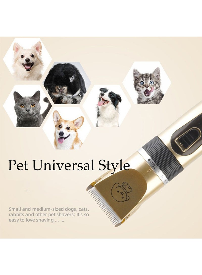 Dougez 12 Pcs Dog Grooming Kit Clippers, Low Noise, Electric Quiet, Rechargeable, Cordless, Pet Hair Thick Coats Clippers Trimmers Set, Suitable for Dogs, Cats, and Other Pets - Image 5