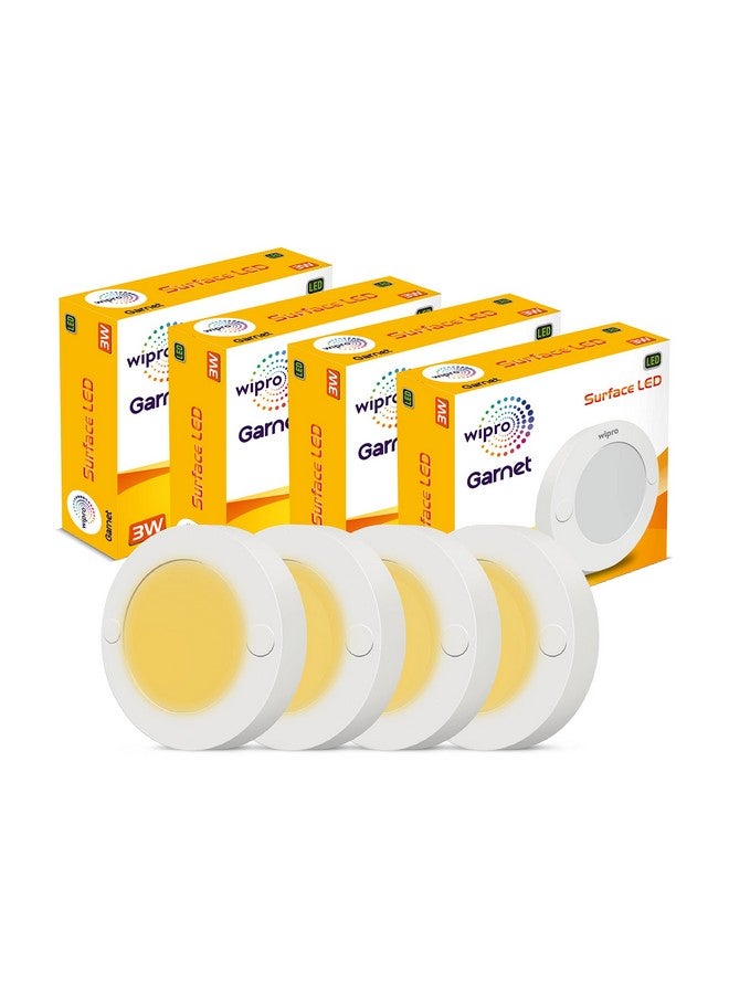 ويبرو مانع تسرب خزانة السطح Wipro 3w، أبيض دافئ (عبوة من 4 قطع) - Image 1