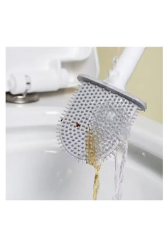 BLUE CORAL Flexible Silicone Toilet Brush with Holder Bathroom Leakproof Soft Toilet Bowl Cleaner Brush Wall Mounted Toilet Cleaning Brush  - Image 4