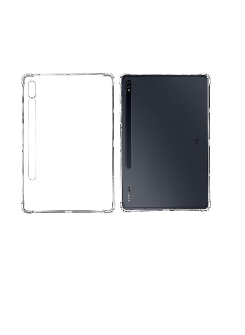 Samsung Galaxy Tab S7 11 Inch 2020 Transparent Case, Shockproof Flexible Air Cushion TPU Gel Rubber Back Cover Skin for Galaxy Tab S7 11 Inch SM-T870 T875 Tablet - Crystal Clear - Image 1