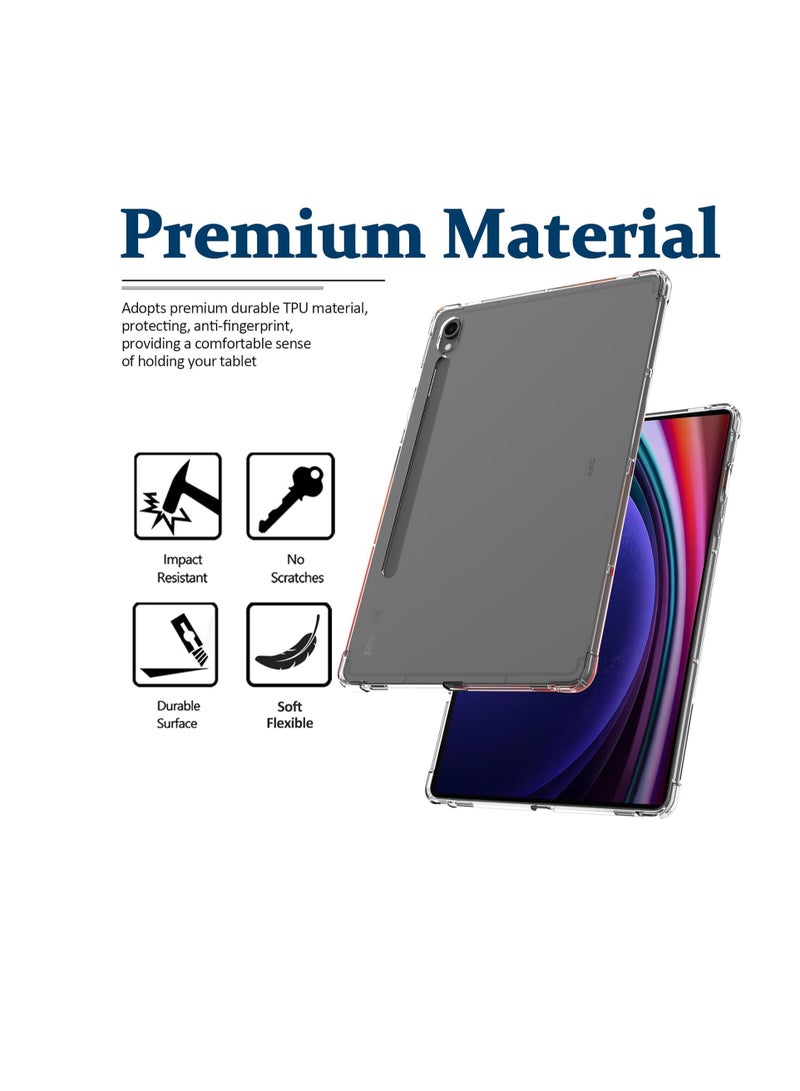 Samsung Galaxy Tab S7 11 Inch 2020 Transparent Case, Shockproof Flexible Air Cushion TPU Gel Rubber Back Cover Skin for Galaxy Tab S7 11 Inch SM-T870 T875 Tablet - Crystal Clear - Image 3