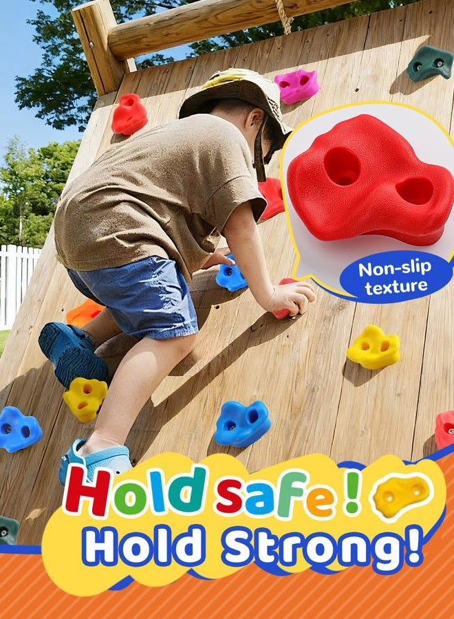 Trymaker Rock Climbing Holds, 30PCS Climbing Wall for Kids, Climbing Set for Adult Indoor and Outdoor(Small Size) - Image 2