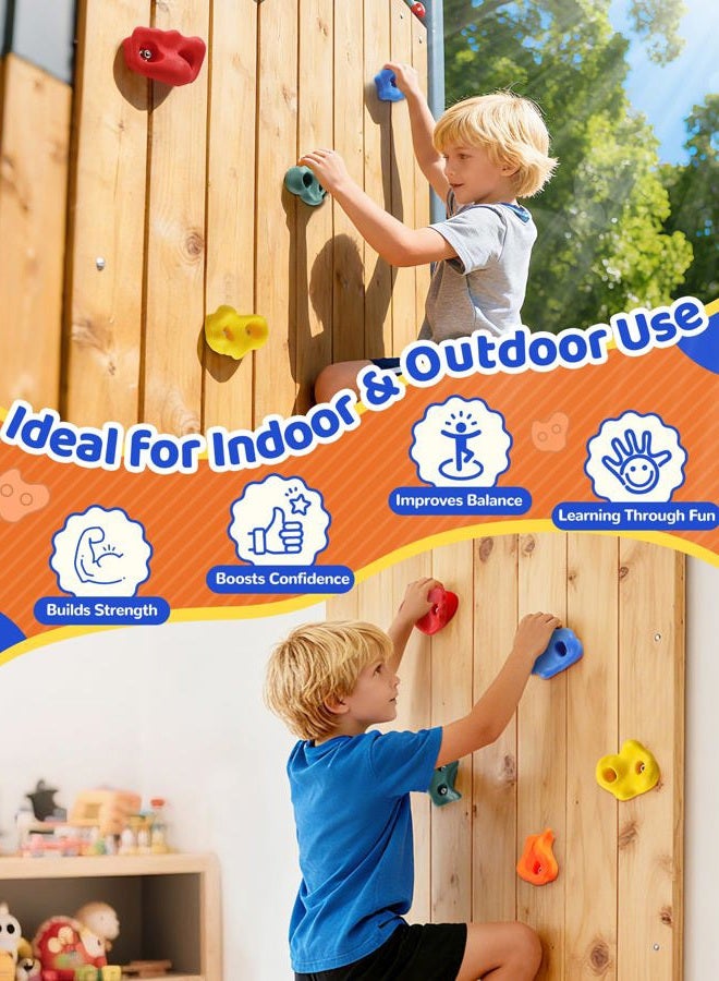 Trymaker Rock Climbing Holds, 30PCS Climbing Wall for Kids, Climbing Set for Adult Indoor and Outdoor(Small Size) - Image 4