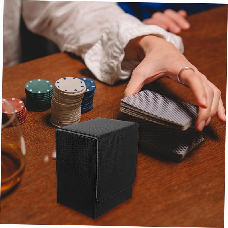 Playing Card Organizer Box Durable Pu Storage Case for Game Cards Scratch-Resistant Design for Collectors and Gamers - Image 4