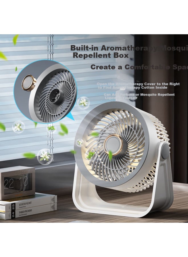 Kumeng Desktop Fan, Quiet Office Mini Usb Fan, Student Dormitory Bed Air Circulator, Long Battery Life Rechargeable Fa - Image 5