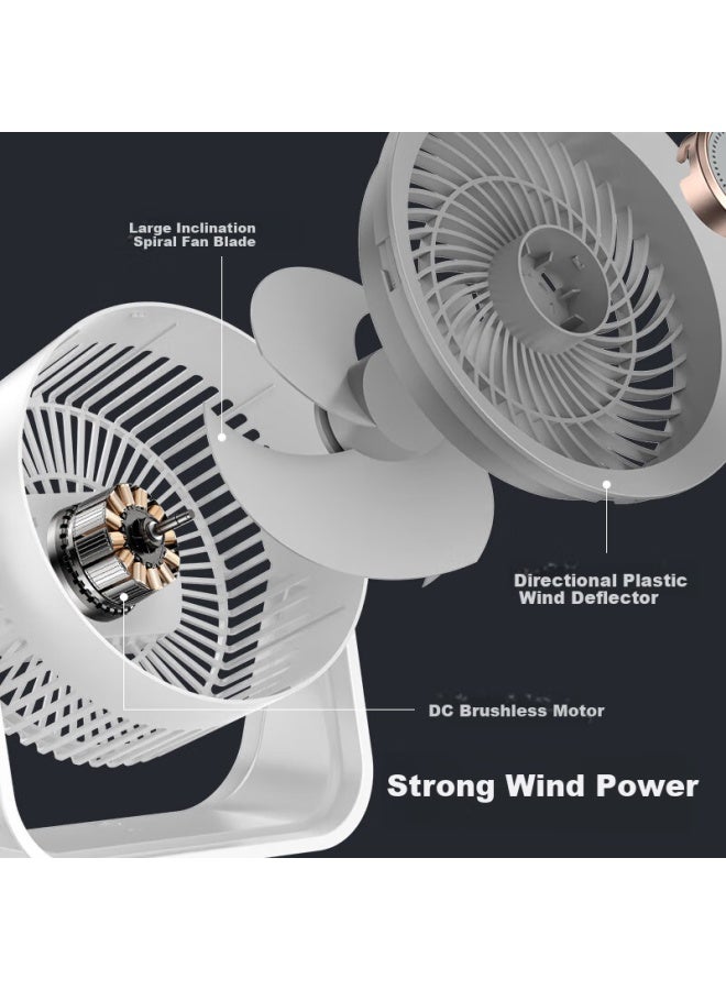 Kumeng Desktop Fan, Quiet Office Mini Usb Fan, Student Dormitory Bed Air Circulator, Long Battery Life Rechargeable Fa - Image 3