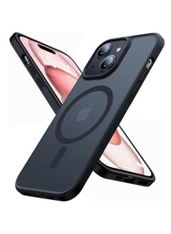 INFOSUN iPhone 15 Case Cover Compatible with Magsafe Magnetic Designed Shockproof Case Translucent Matte Protective Cover Back Hard Cases with Magnet for iPhone 15 Case Black  - Image 1
