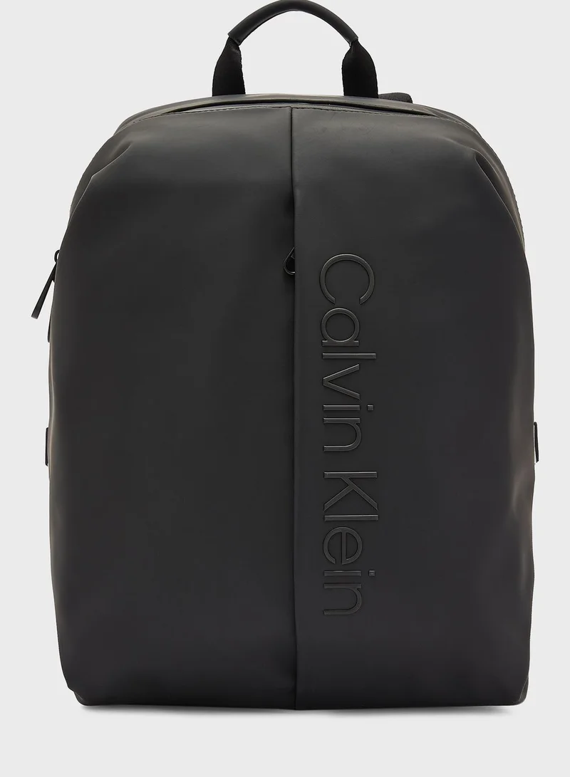 CALVIN KLEIN Rubberized Clip Side Backpack