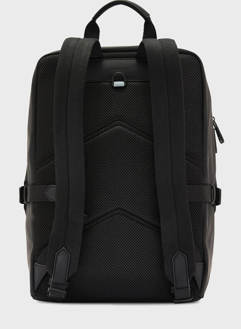 CALVIN KLEIN Rubberized Clip Side Backpack