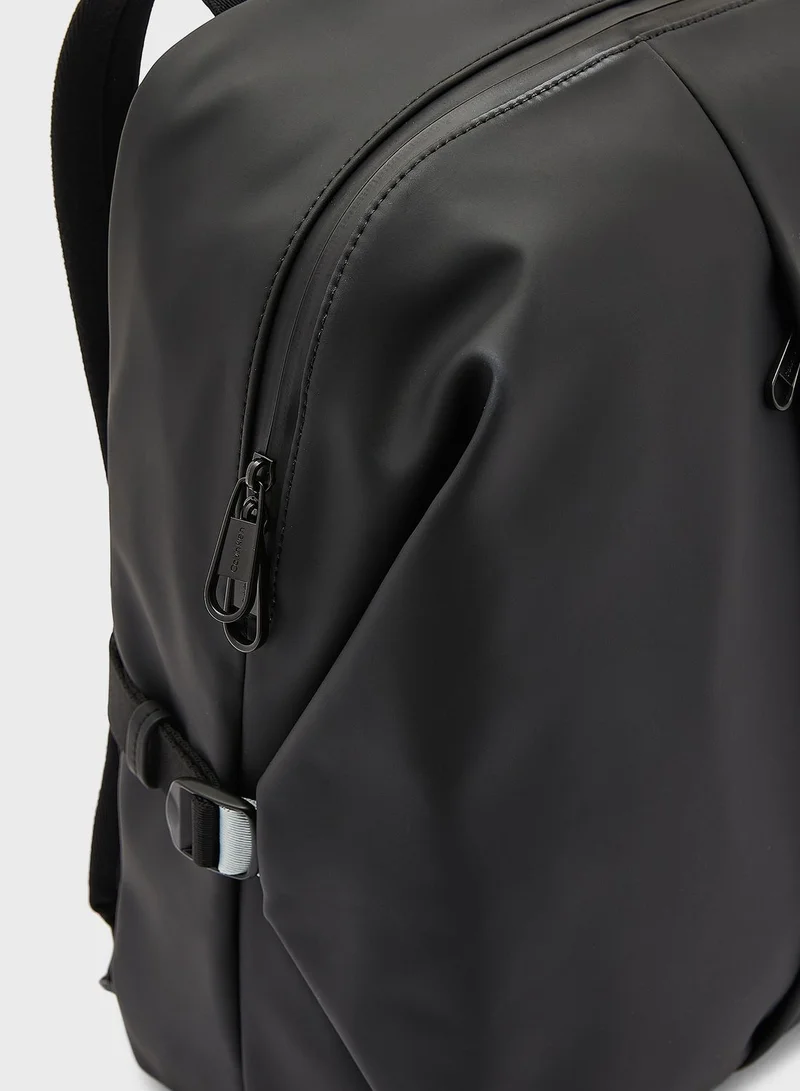 CALVIN KLEIN Rubberized Clip Side Backpack