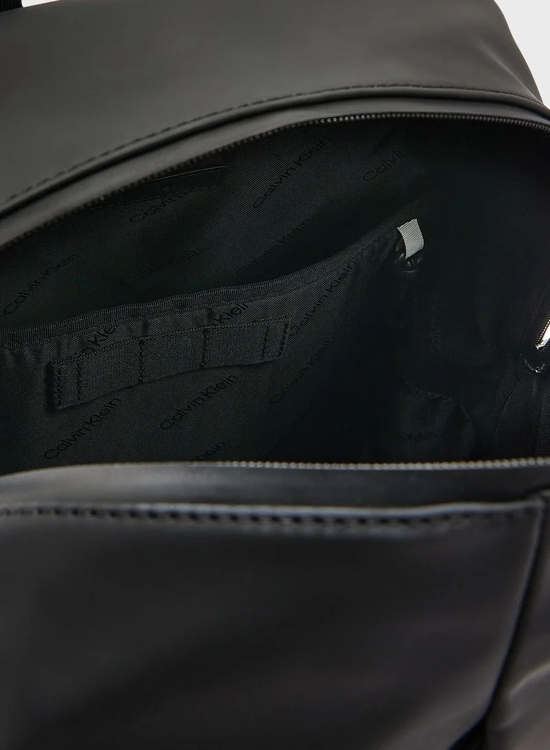 CALVIN KLEIN Rubberized Clip Side Backpack