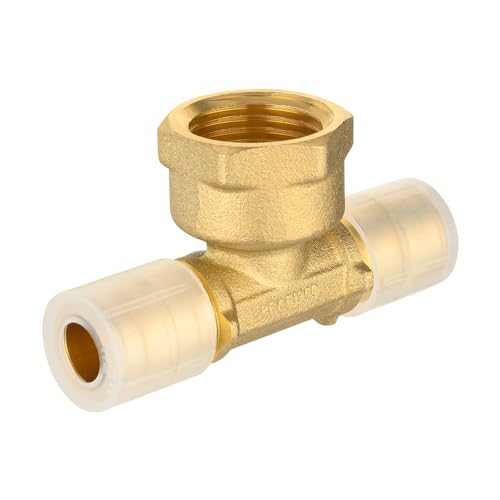 EFIELD Pack of 2 EFIELD Expansion Brass Fittings 12 Pex X 12 Female NPT Adapter Tee ASTM F1960PEX1960154 - Image 3