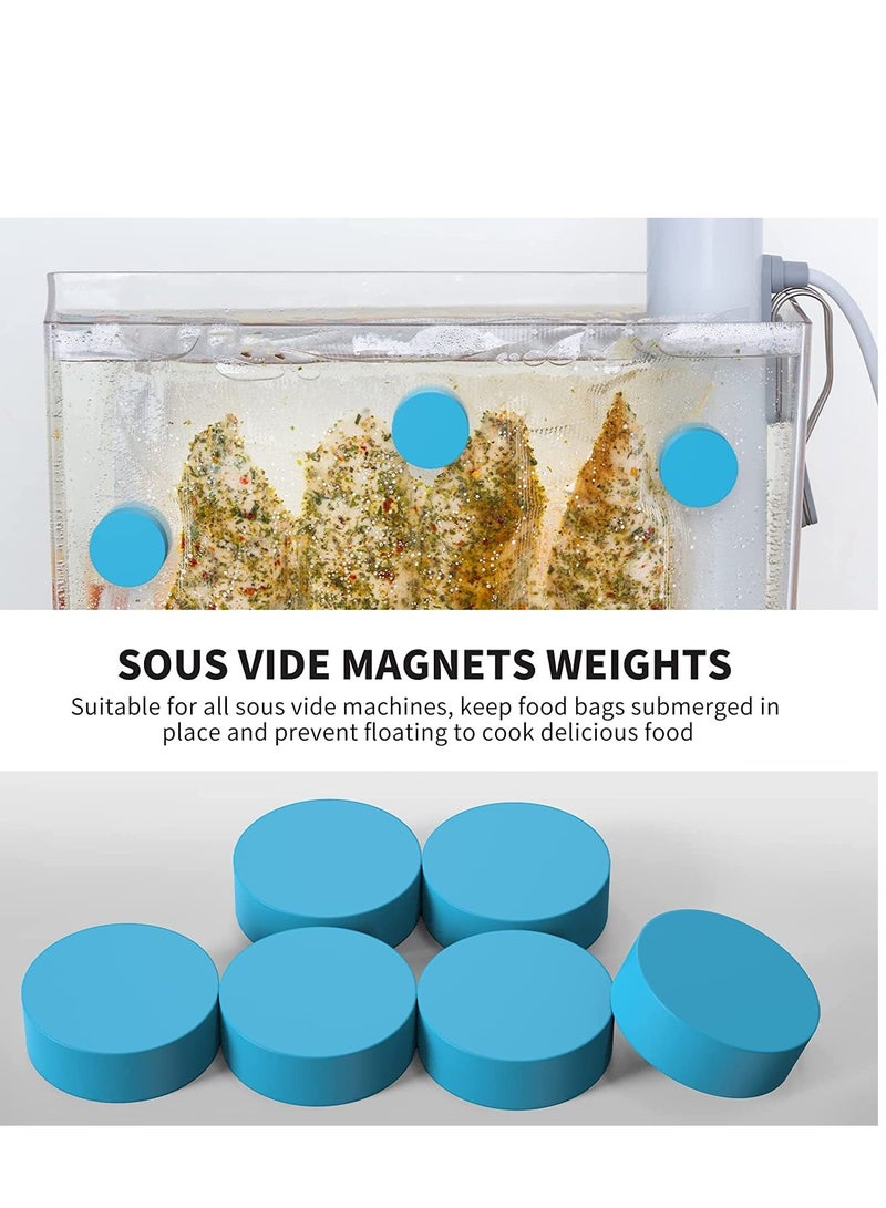 Sous Vide Magnets Magnet Clips Weights Accessories Works on Sous Vide Machines to Keep Food Submerged and Fix Food Grade Silicone Coated replace with Sous Vide Weights Balls Clips and Racks 6 Pack - Image 2