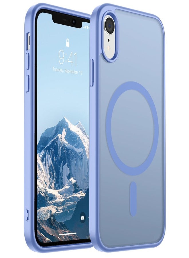 استلق جراب هاتف SUPFINE المغناطيسي لهاتف iPhone XR (متوافق مع MagSafe) (حماية فائقة ضد السقوط بمعايير عسكرية) جراب رفيع وشفاف غير لامع مقاوم للصدمات ومضاد لبصمات الأصابع، أزرق بنفسجي - Image 1