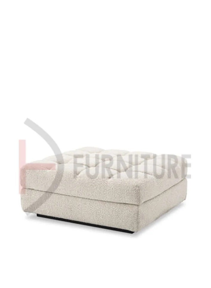 DIVINE FURNITURE Dean Comfortable Ottoman In Boucle Fabric  - Image 1
