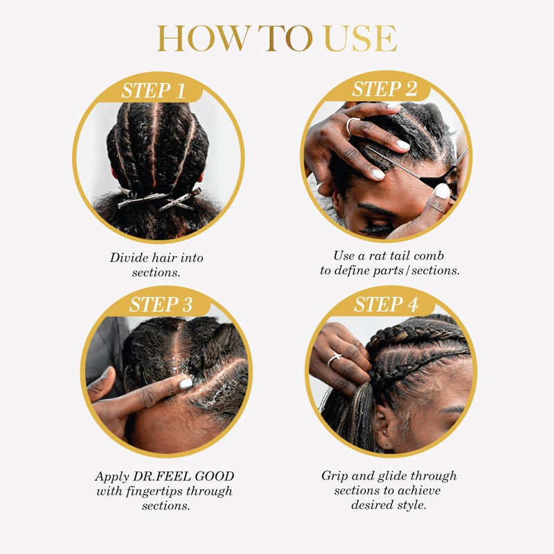 EBIN NEW YORK Braid Formula Dr. Feel Good Super Hold 11oz | Menthol Infused for Cooling Sensation | Smoothing, High Shine, Long-Lasting Hold | Perfect for Braids, Locs & Twists | No Residue - Image 4