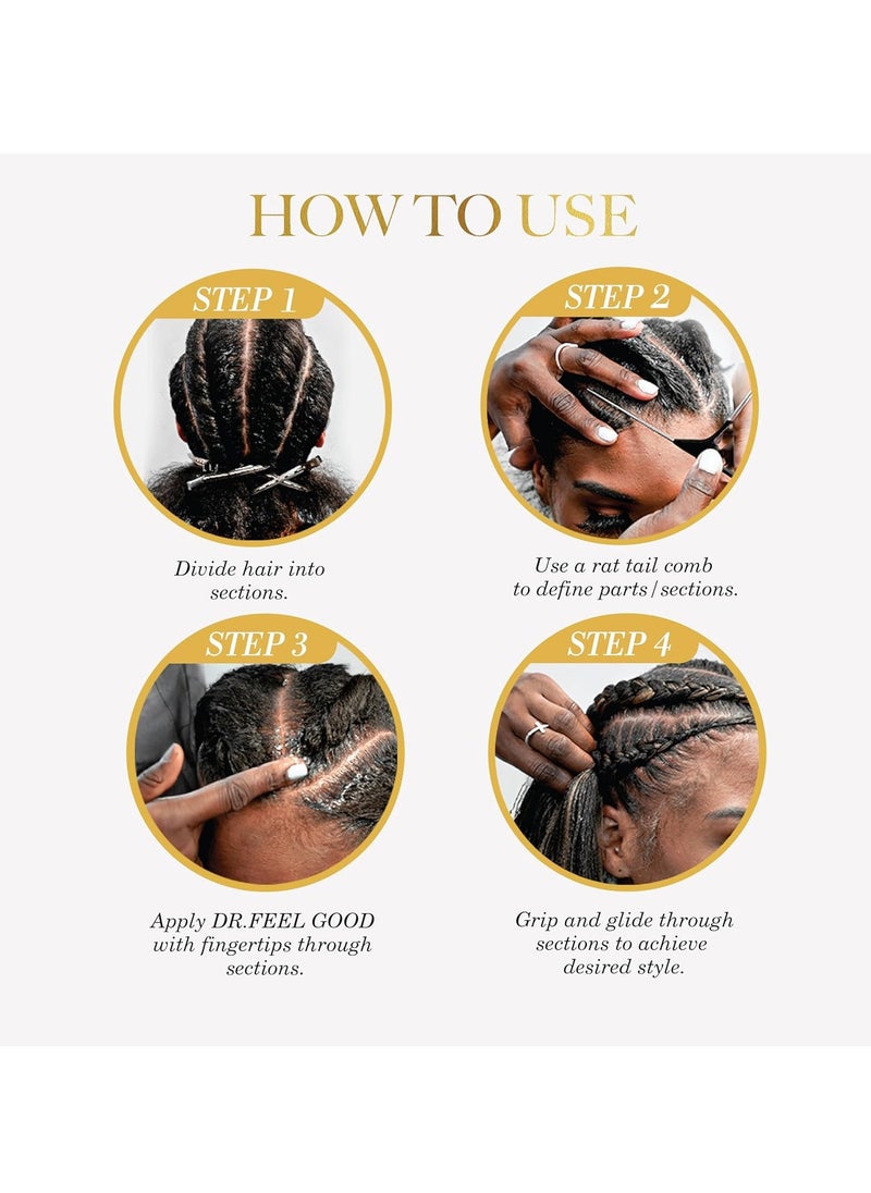 EBIN NEW YORK EBIN NEW YORK Braid Formula Dr. Feel Good Super Hold 11oz | Menthol Infused for Cooling Sensation | Smoothing, High Shine, Long-Lasting Hold | Perfect for Braids, Locs & Twists | No Residue  - Image 4