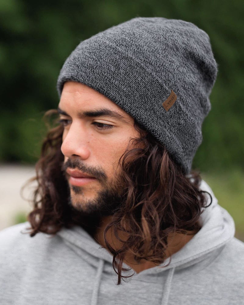 FURTALK Beanie for Men Women Cuffed Thick Knitted Unisex Winter Hat Beanies Skull Cap Grey - Image 4