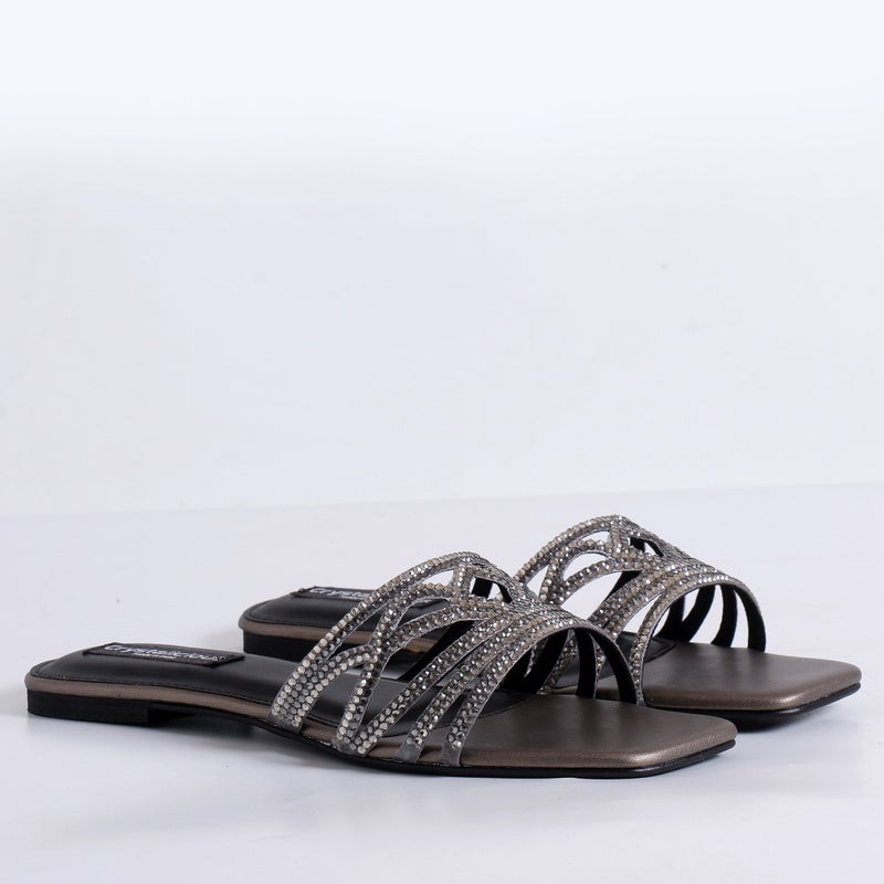 Crystalicious Hemal Handcrafted by Artisans Rhinestone Women Flats Cruelty-Free Comfort Sparkle & Modern Elegance - Image 3