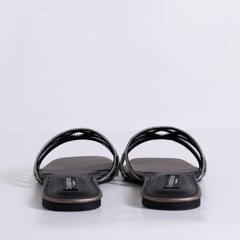 Crystalicious Hemal Handcrafted by Artisans Rhinestone Women Flats Cruelty-Free Comfort Sparkle & Modern Elegance - Image 5