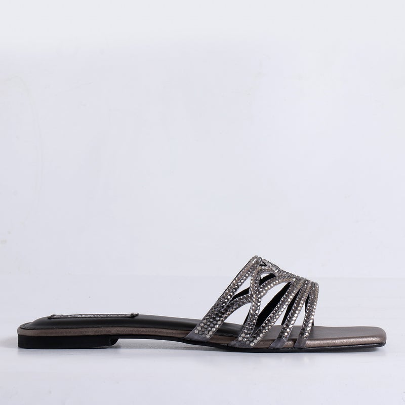 Crystalicious Hemal Handcrafted by Artisans Rhinestone Women Flats Cruelty-Free Comfort Sparkle & Modern Elegance - Image 4