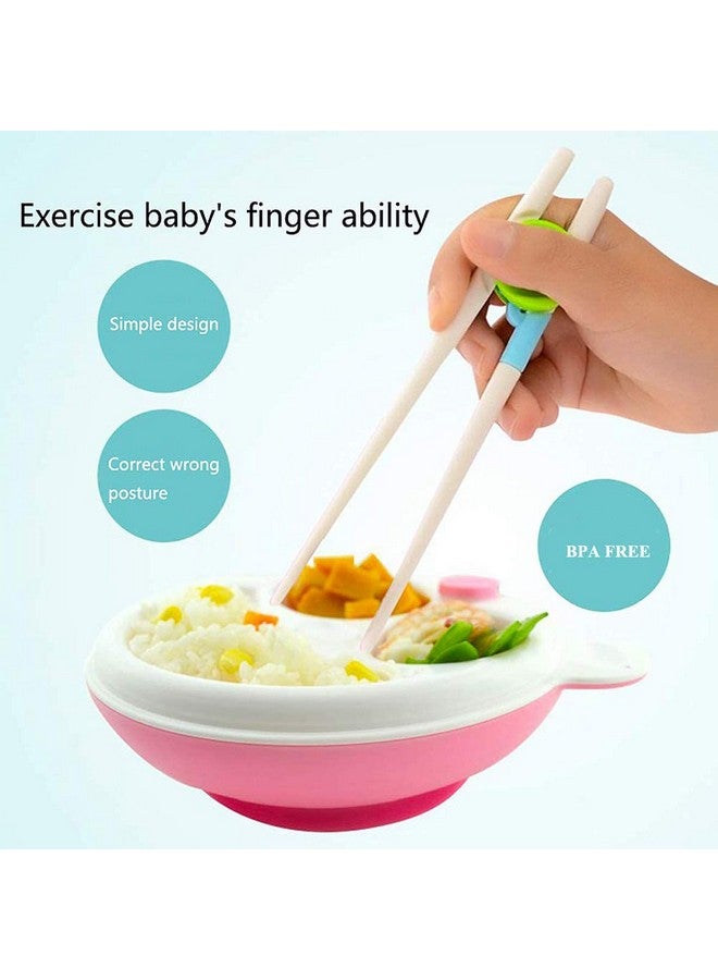 Cute Critters 2 Pairs Easy to Use Training Chopsticks for Kids Children Adults,Reusable Trainer Chopstick(Random Color), Plastic and Soft Silicone - Image 3
