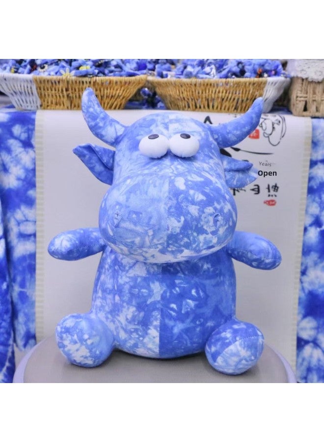 Loquat Tie-Dye Doll Ornaments Handmade Blue Dye Muppet Finished Children's Toys For Girlfriend Doll Tie-Dye Monkey-Color:Big Monkey Ornament (height 25cm) - Image 5