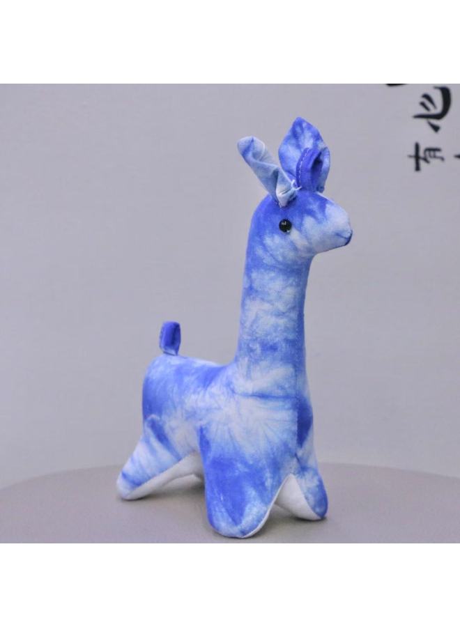 Loquat Tie-Dye Doll Ornaments Handmade Blue Dye Muppet Finished Children's Toys For Girlfriend Doll Tie-Dye Monkey-Color:Big Monkey Ornament (height 25cm) - Image 4