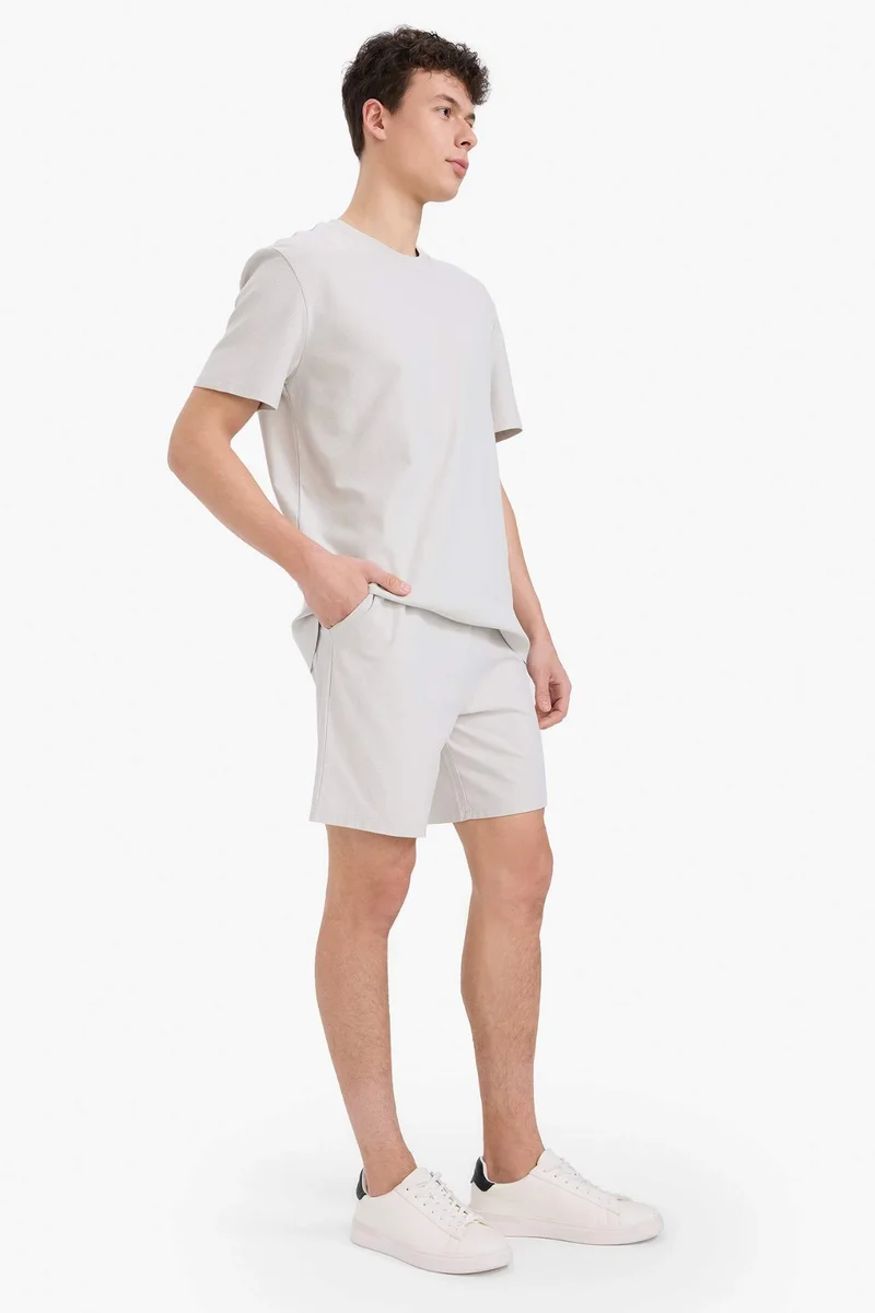 ديفاكتو Cotton Relax Fit Twill Pocket Shorts