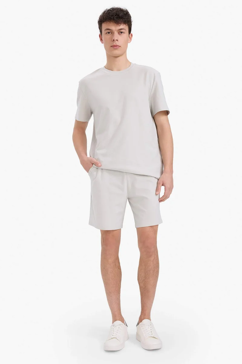 ديفاكتو Cotton Relax Fit Twill Pocket Shorts