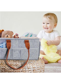 Baby Diaper Caddy Organizer with Lid, Portable Nursery Essentials Storage Basket Bin, Waterproof Diaper Tote Bag for Infants, Travel Baby Bag for Must Haves, Baby Gift Basket for Newborn Essentials - pzsku/ZFEB0FAAE80BF6B1BD63DZ/45/_/1718086911/d1389a1d-8610-4a5a-983b-4da1603a0236