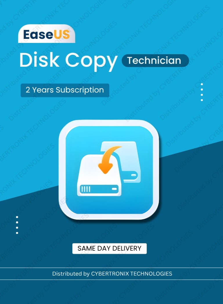EaseUS Disk Copy Technician | Unlimited Devices For 2 Year | Digital License | Same Day Delivery