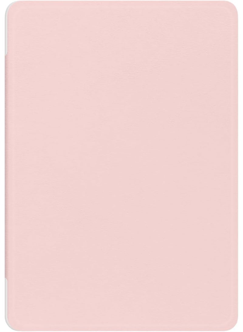 Clear Back Slimshell Leather Case for Kindle Paperwhite 12th Generation 2024, 7 inch or Kindle Colorsoft Signature Edition, Transparent Shockproof Hard Cover with Auto Sleep/Wake (Pink) - Image 3