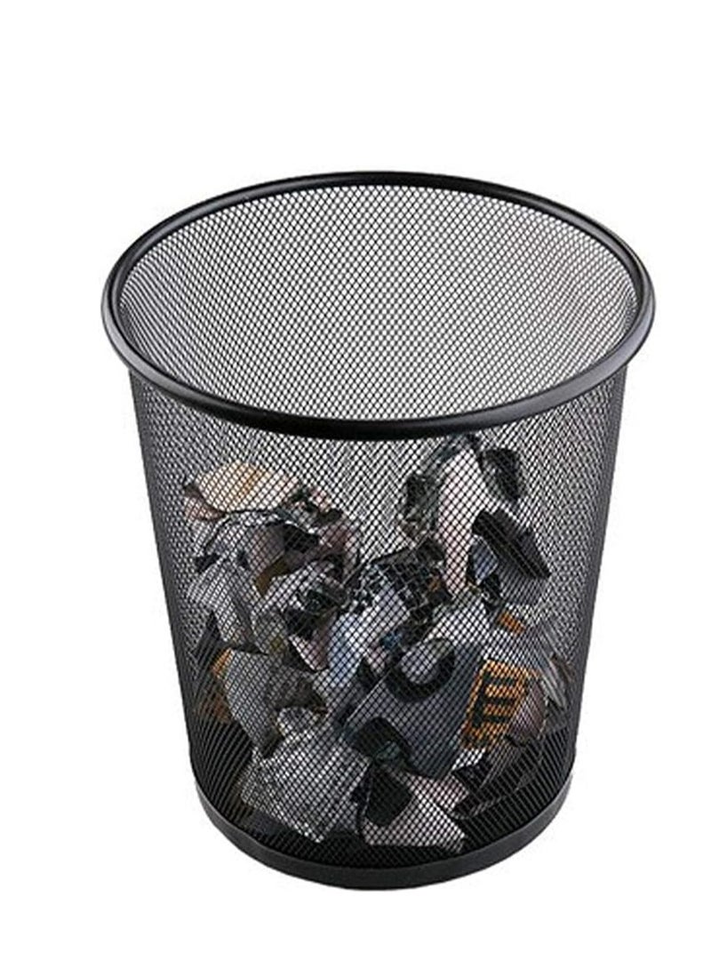 AKDC Mesh Trash Can Waste Basket Classics Round Steel Mesh - Image 1