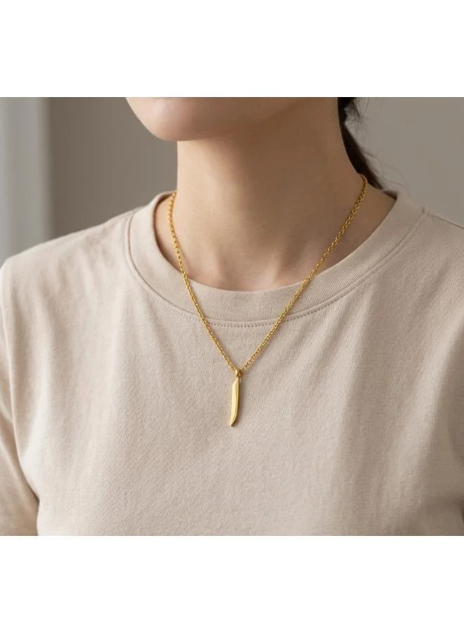 Rovaux  Arabic Letter 'Alif' Necklace 18k Gold Plated for Women | Best Price UAE