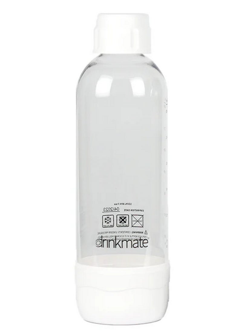 درينك مايت صانعة الصودا بزجاجة كربونات بيضاء سعة 1 لتر - Image 1