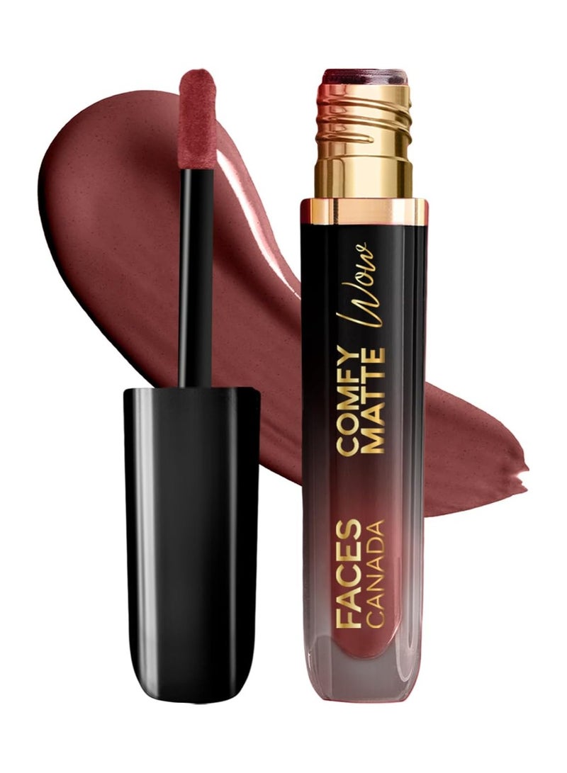 فاسيسكانادا أحمر شفاه سائل مريح غير لامع من FACESCANADA - كاكاو كراش 07، 3.8 مل | تطبيق بلمسة واحدة | لون غني | مريح في الارتداء | ينساب بسلاسة | يدوم طويلاً | مقاوم للتلف - Image 1