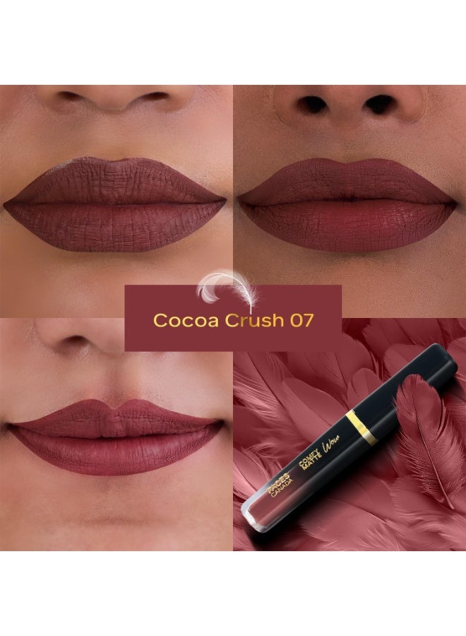 فاسيسكانادا أحمر شفاه سائل مريح غير لامع من FACESCANADA - كاكاو كراش 07، 3.8 مل | تطبيق بلمسة واحدة | لون غني | مريح في الارتداء | ينساب بسلاسة | يدوم طويلاً | مقاوم للتلف - Image 3