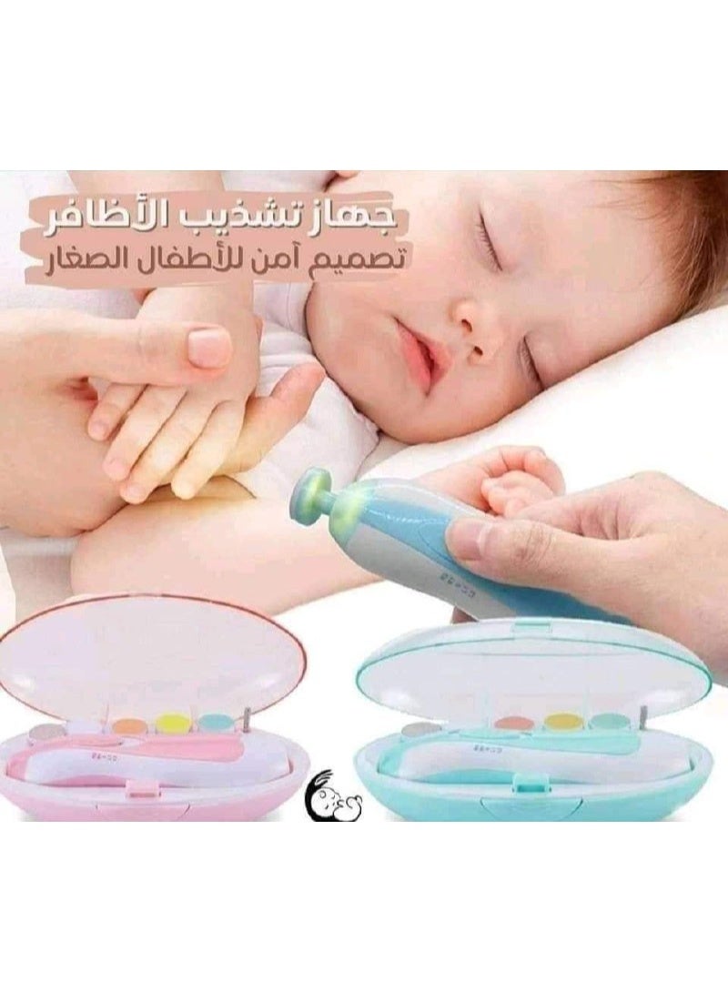 مبرد أظافر إلكتروني آمن للأطفال والكبار – متعدد السرعات مع رؤوس تبديل - Image 4