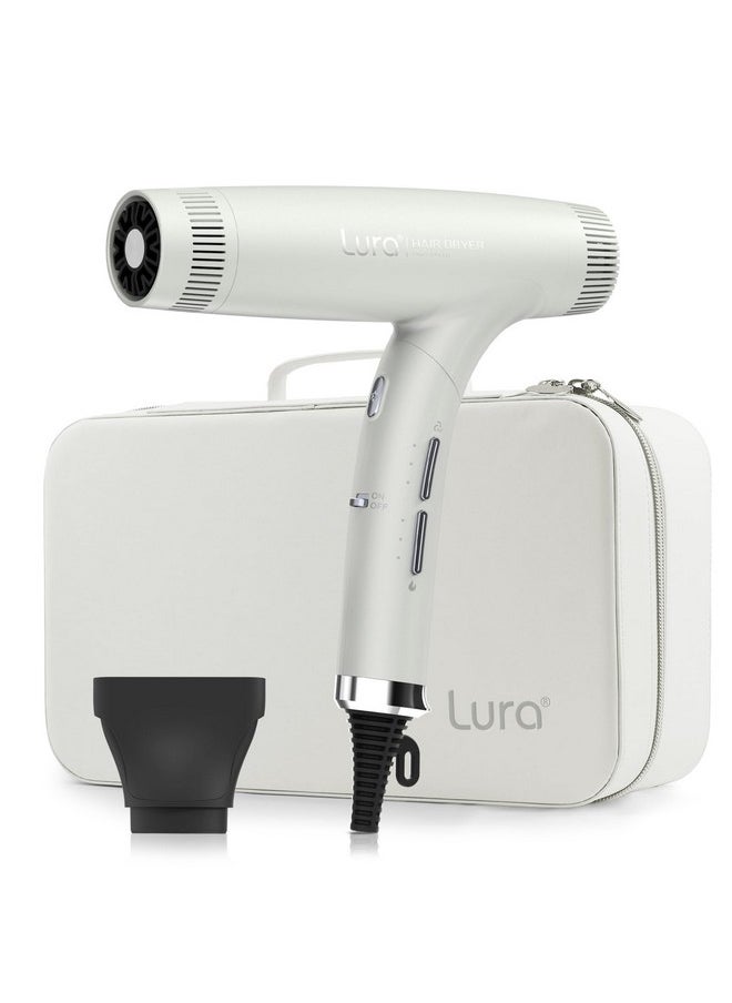 LURA High Speed Ionic Hair Dryer:Portable Hair Blow Dryer For Women,1500W Professional Hair Dryers For Salon,Compact Mini Blowdryer With Travel Case For Travel,Quiet Lightweight Hairdryers For Kids And Ra 