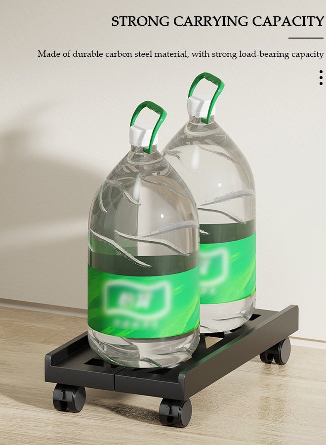 DUNISO Adjustable CPU Stand, Mobile PC Rack,Hollow Cooling Pc Host Tower Stand, CPU Bracket cart with Wheels，Desktop PC Host Base Tray,Movable Pulley Chassis Shelf, Computer Tower Stand, CPU Holder Stand for Home, Office - Image 3