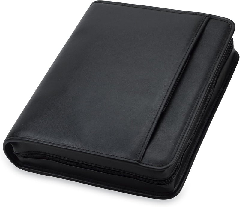 Samsill Samsill Professional PadfolioPortfolio with Zippered Closure Case 2 Inch Removable Round Ring Binder Retractable Handles Interior 101 Tablet Sleeve Black  - Image 5