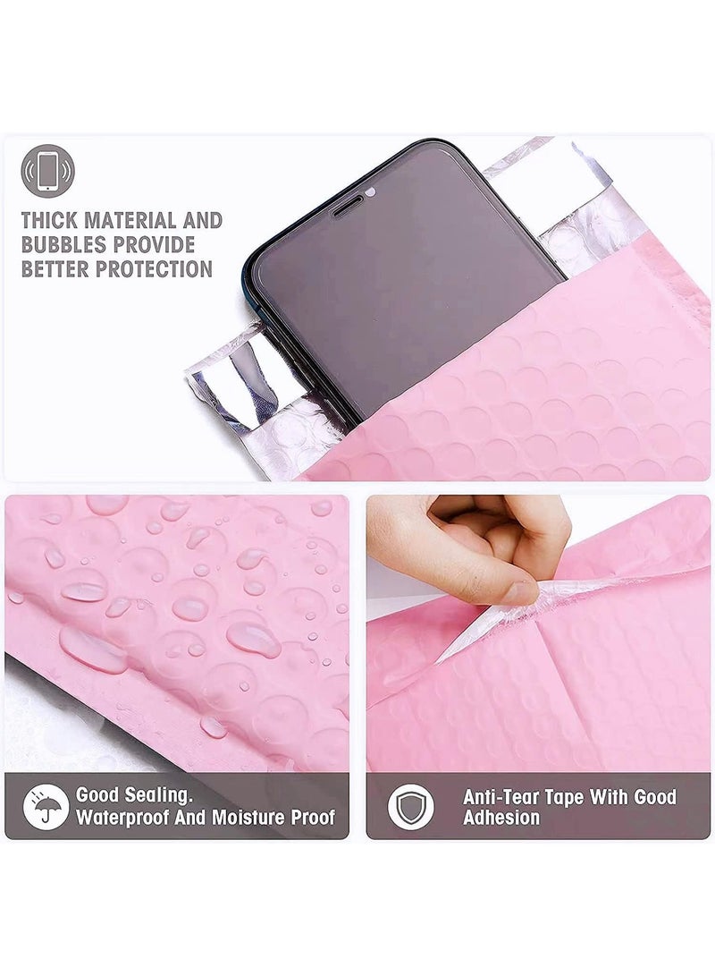 CMGTYYD 50pcs Self-Seal Bubble Mailers Out Bags, Cushioning Wrap Pouch for Packaging,Mailing and Shipping (11X15CM, Pink)  - Image 2