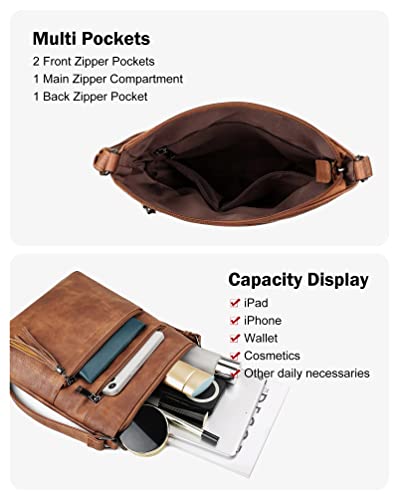 MASINTOR Crossbody Purses for Women, Multi Pocket Casual Crossbody Bag, Adjustable Strap Shoulder Bag with Tassel - Image 3